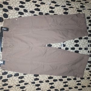 Cropped Pants Women's tan Stretch Comfort.